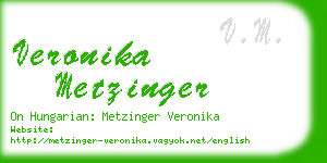 veronika metzinger business card